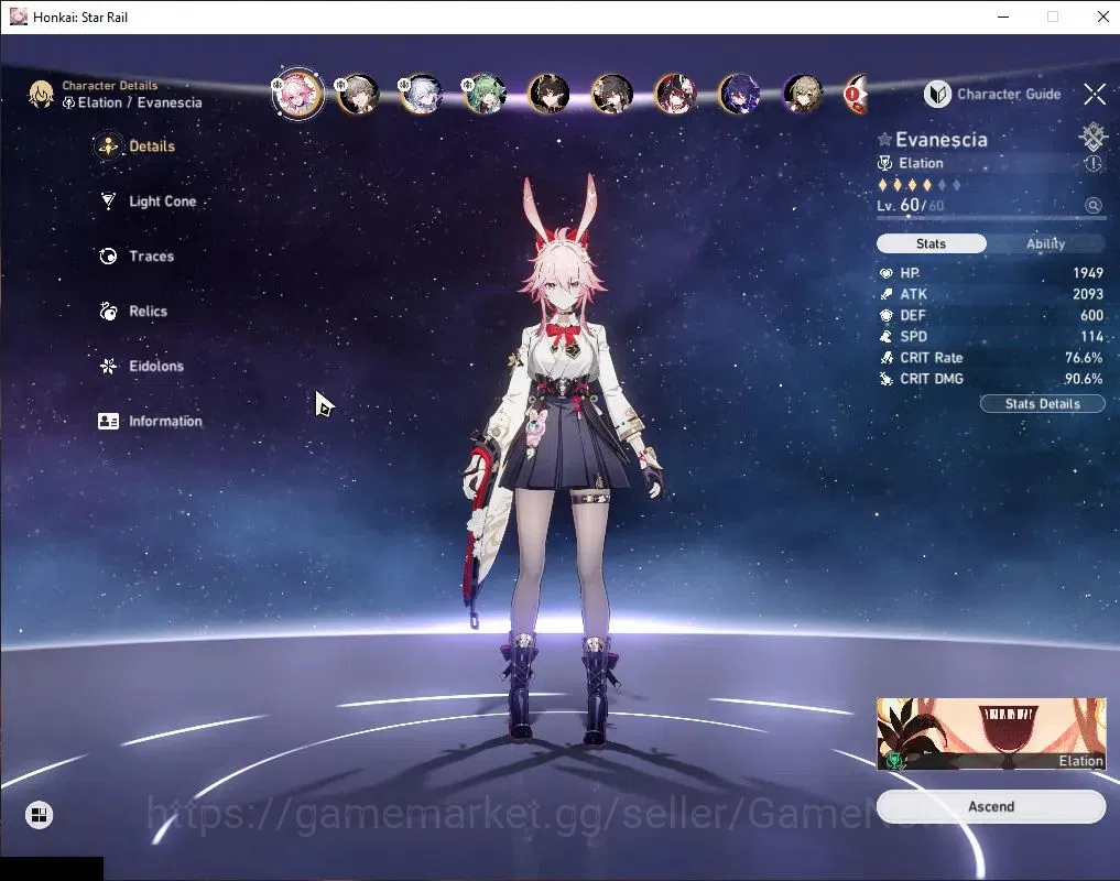 Honkai Star Rail Accounts Asia|TL 43|7 Limited|Yao Guang E1+Sign,Evanescia,H image 15