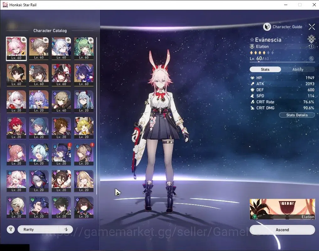 Honkai Star Rail Accounts Asia|TL 43|7 Limited|Yao Guang E1+Sign,Evanescia,H image 6