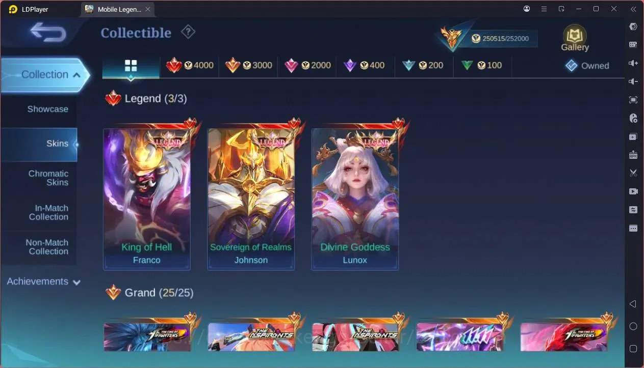 Mobile Legends: Bang Bang Accounts GLOBAL Hero 132 Skin 512|Legend Franco,Johsnon,Lun image 12