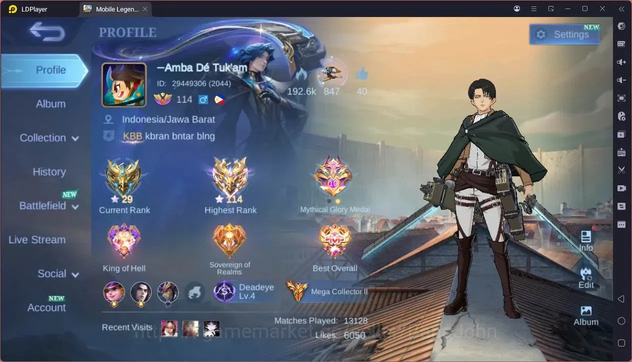 Mobile Legends: Bang Bang Accounts GLOBAL Hero 132 Skin 512|Legend Franco,Johsnon,Lun image 19