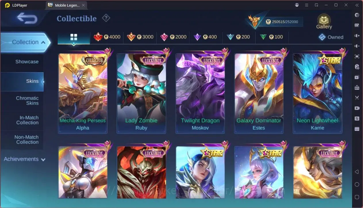 Mobile Legends: Bang Bang Accounts GLOBAL Hero 132 Skin 512|Legend Franco,Johsnon,Lun image 4