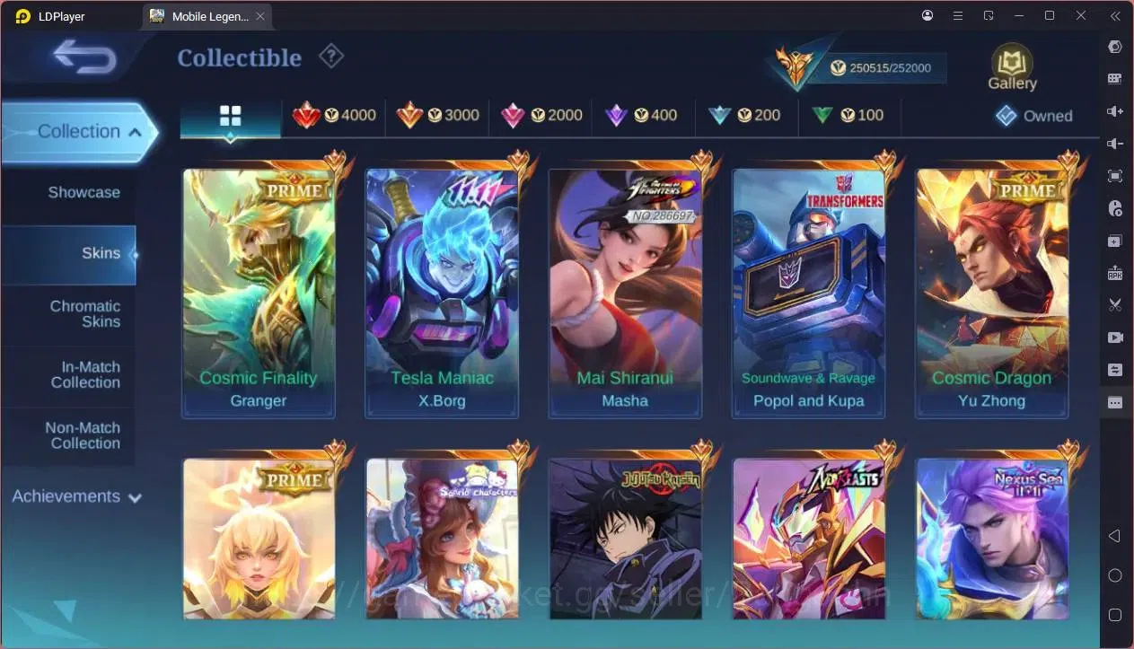 Mobile Legends: Bang Bang Accounts GLOBAL Hero 132 Skin 512|Legend Franco,Johsnon,Lun image 8