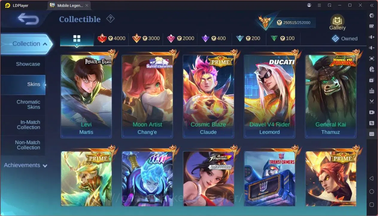 Mobile Legends: Bang Bang Accounts GLOBAL Hero 132 Skin 512|Legend Franco,Johsnon,Lun image 9