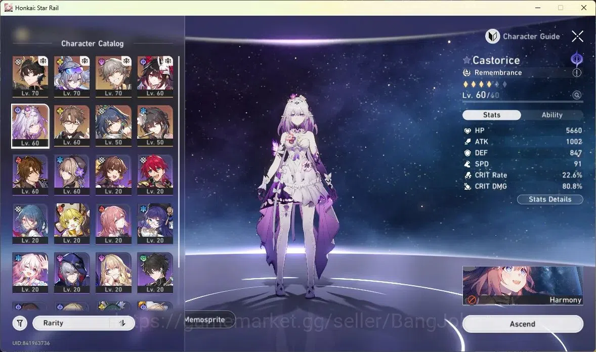 Honkai Star Rail Accounts ASIA | TL63|Dan Heng IL Lv70,Silver Wolf Lv70,Kafk image 12