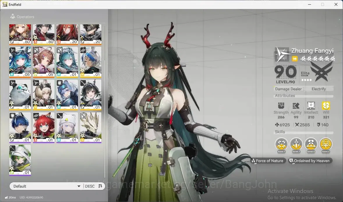 Arknights: Endfield Accounts Asia | Lv 53 |3 Limit+3 Sign|Limit (Zhuang Fangyi, image 14
