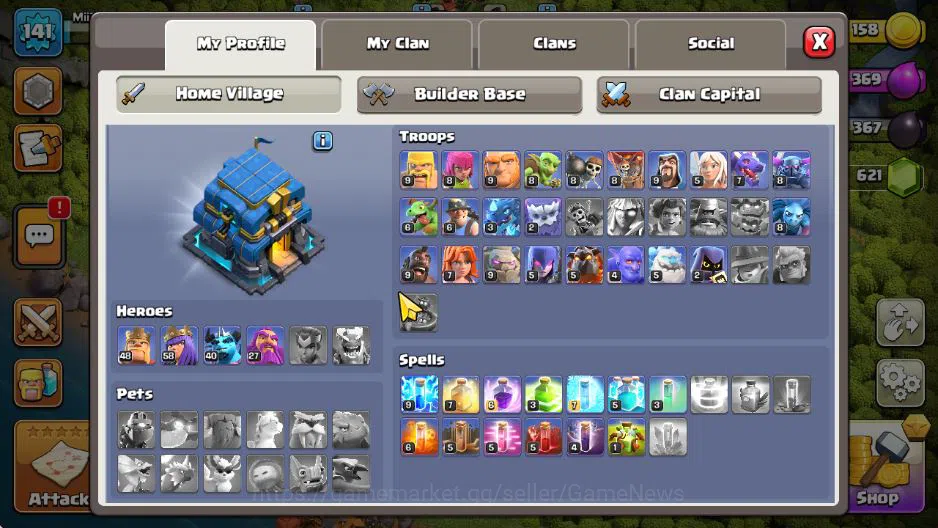 Clash of Clans Accounts TH 12 - BH 8|Starter Akun|LV 141|HH 8|BK 48,AQ 58, image 3