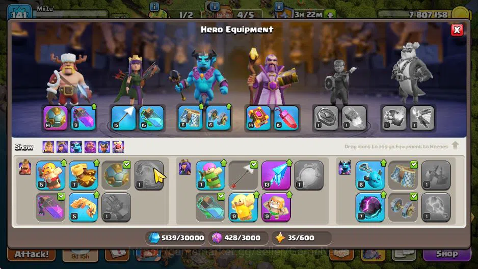Clash of Clans Accounts TH 12 - BH 8|Starter Akun|LV 141|HH 8|BK 48,AQ 58, image 8