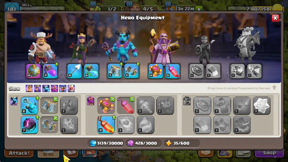 Clash of Clans Accounts TH 12 - BH 8|Starter Akun|LV 141|HH 8|BK 48,AQ 58, image 9