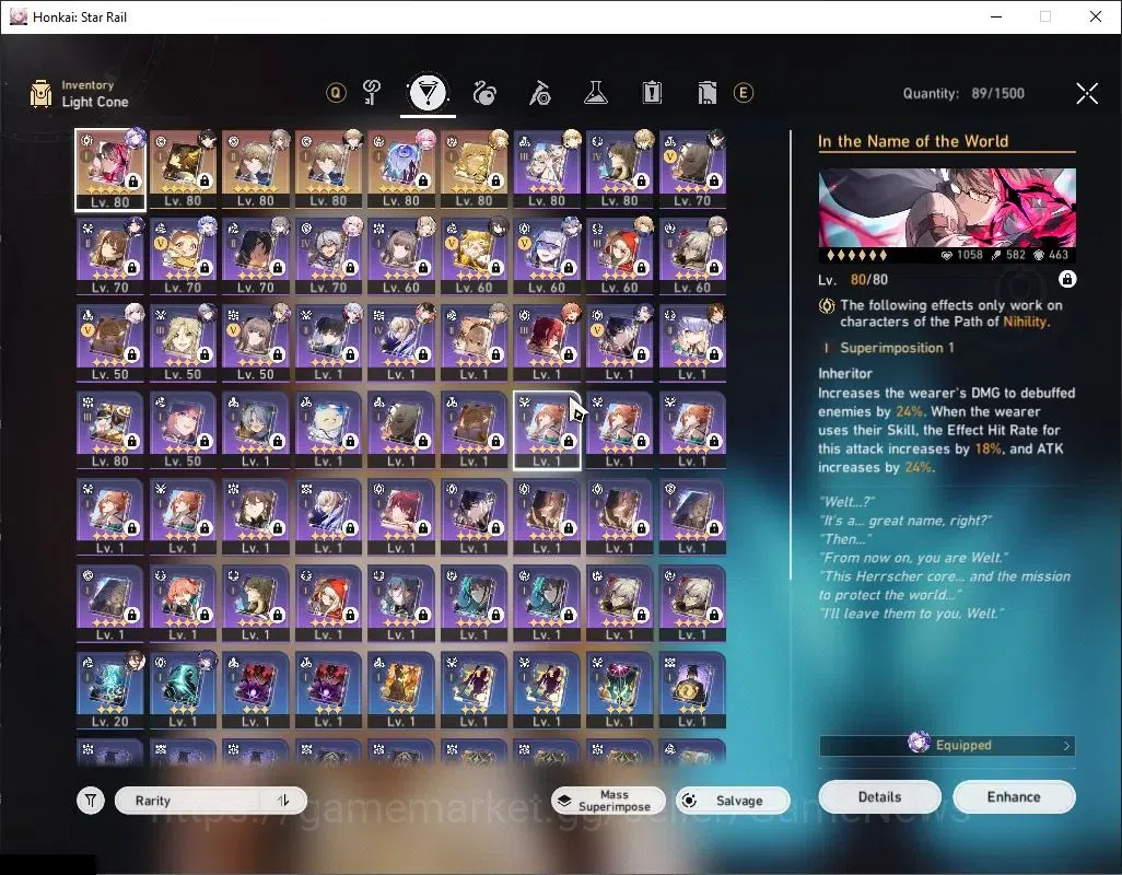 Honkai Star Rail Accounts Others Asia|Free GI|TL 70|15 Limited|(Aglaea,DHPT)+Sign,Cyrene,Saber,Robin,Black 9