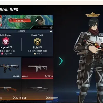 Blood Strike Accounts Others ASIA | 2 Ultra Melee: The Iron-, Lightblade|1 AOT Gun|1 OPM Gun|1 Striker TR|2 AOT Striker|4