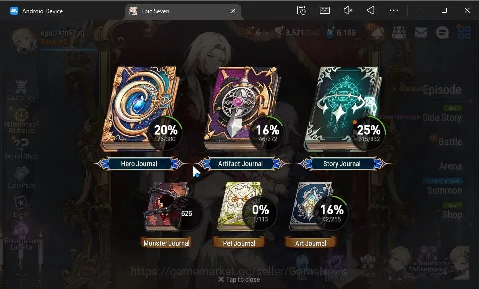 Epic Seven Accounts GLOBAL Unverif|New Era|7 ML(Salome,A Vildred,TM Lu image 3
