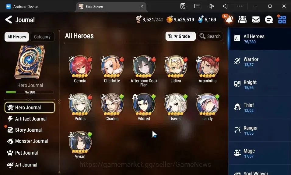 Epic Seven Accounts GLOBAL Unverif|New Era|7 ML(Salome,A Vildred,TM Lu image 5