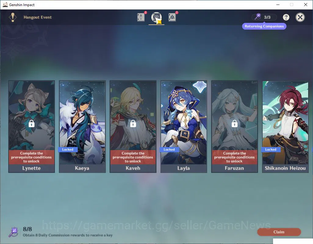 Genshin Impact Accounts Mid Game ASIA|AR 56 |10 Limited 11