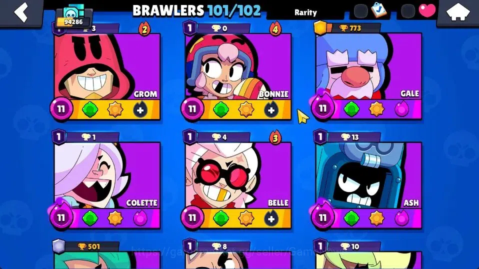 Brawl Stars Accounts 94K Trophy|101 Brawlers 96 Max Lvl|2 UL [Sirius,Ka image 13