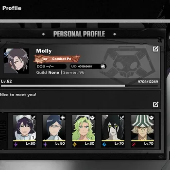 BLEACH: Soul Resonance Accounts Nuverse SEA |Lv 62|7 SSR 5 Sign (Bambietta B1,Yoruichi B2,Urahara,Ulquiora