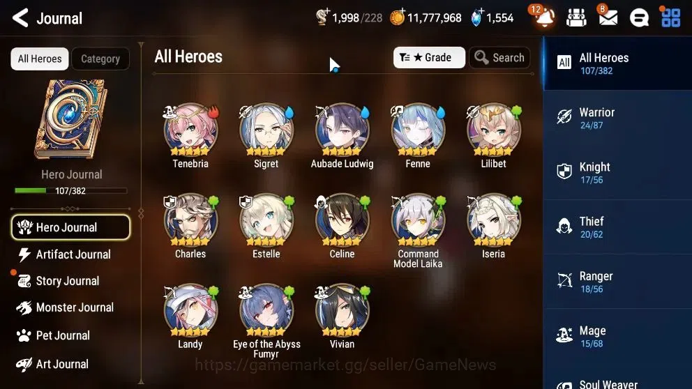 Epic Seven Accounts Starter Global UnVerif|NewEra|3 ML(BW Iseria,Empyream Ilynav,D Lilibet)+Estelle,AB Fumyr,A 7