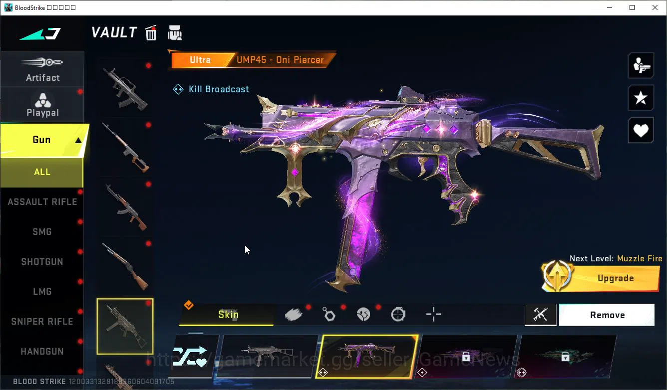 Blood Strike Accounts Mid-Tier ASIA|Collab AOT Ethan-AtackOnTitan,FAL-Primal|10 15