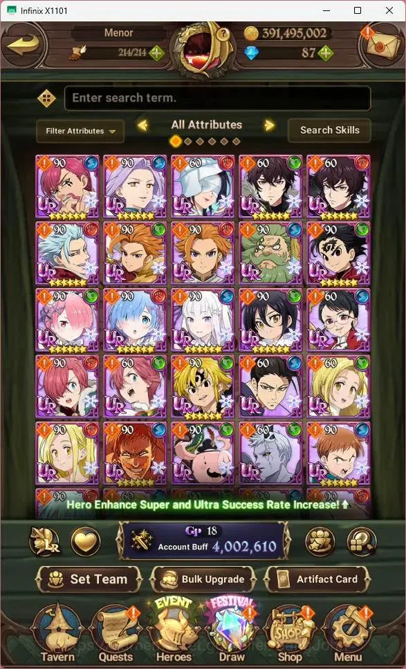 The Seven Deadly Sins: Grand Cross Accounts ASIA|4M CC|87 DM|LS 103|Mesis 2/6,Menor 1/6,KOP Tr image 6