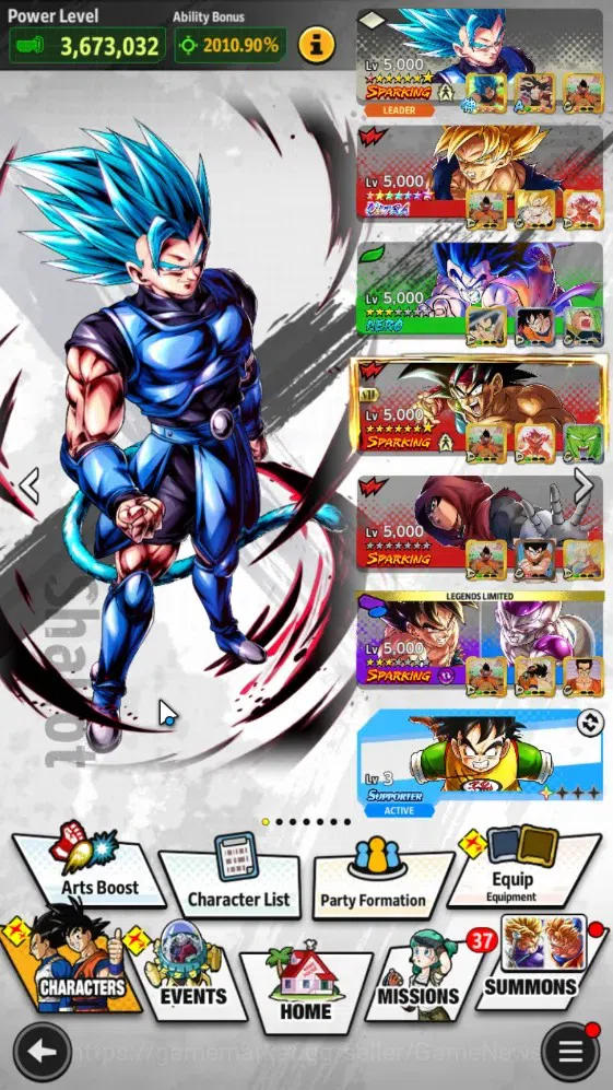 Dragon Ball Legends Accounts 353M TP|LV 157|5UL+3LR+13LL|SS Trunks(T)&Gohan,SSG image 2