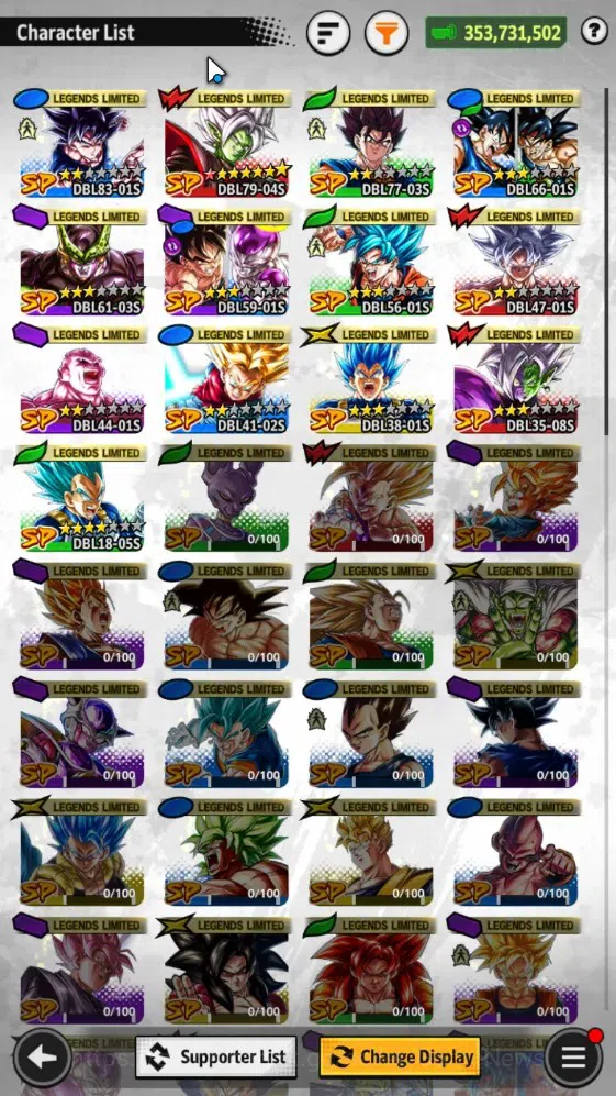 Dragon Ball Legends Accounts 353M TP|LV 157|5UL+3LR+13LL|SS Trunks(T)&Gohan,SSG image 5