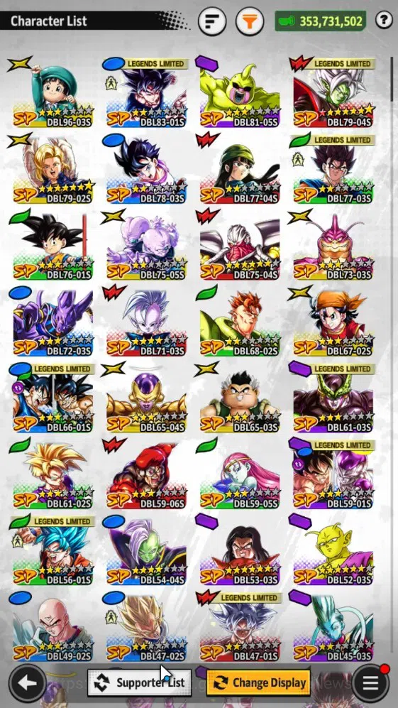 Dragon Ball Legends Accounts 353M TP|LV 157|5UL+3LR+13LL|SS Trunks(T)&Gohan,SSG image 6