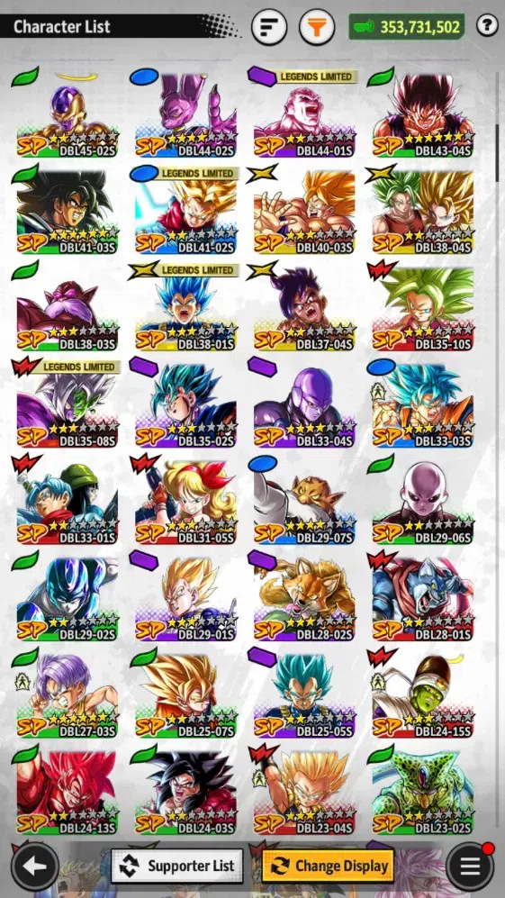 Dragon Ball Legends Accounts 353M TP|LV 157|5UL+3LR+13LL|SS Trunks(T)&Gohan,SSG image 7