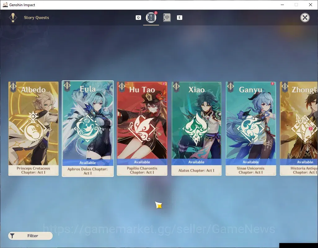 Genshin Impact Accounts Others Asia|AR 50|Premium Team Varka|3 Limited + 1(*5 Weapon)|Varka,Nicole,Durin|Female MC|Take 15