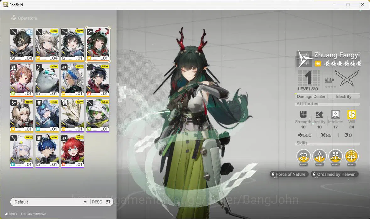 Arknights: Endfield Accounts ASIA|Fresh starter|1 limit| Zhuang Fangyi, Ardelia image 13
