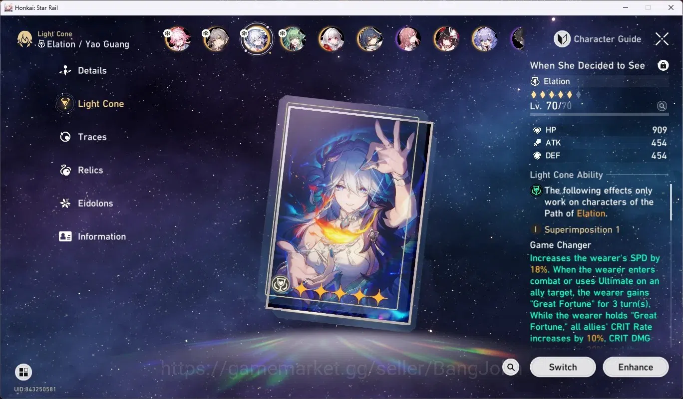 Honkai Star Rail Accounts ASIA|TL 57|6 Char Limited[EvanesciaE1+Sign,YaoGuan image 16