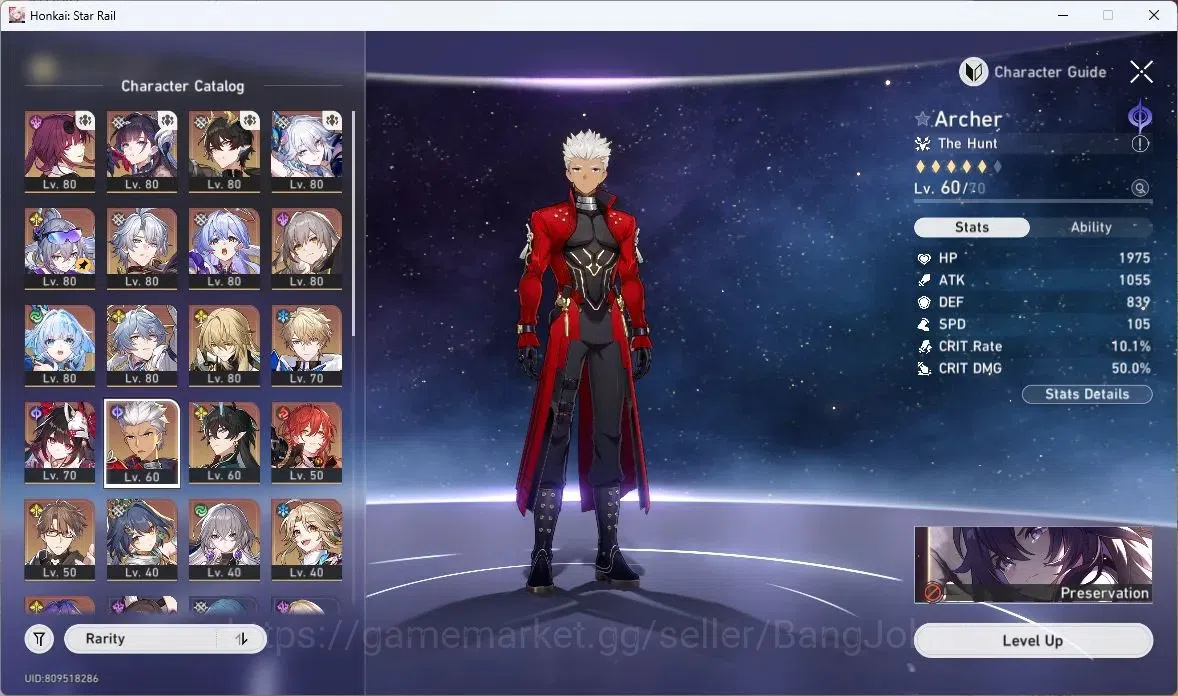 Honkai Star Rail Accounts Others ASIA | TL 68|Dan Heng PT+Sign|Kafka+Sign|Sparkle+Sign|Robin+Sign|Hysilens|Yao Guang 11