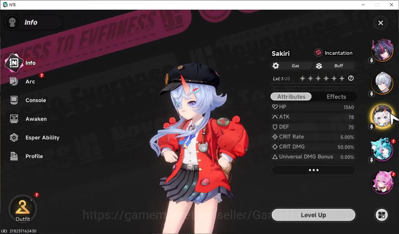 Neverness to Everness Accounts GLOBAL SEA|HL 3|1 Limited|2 S-Class|[Shinku,Sakiri]|+2 S-Class Selector Box|Selector 2