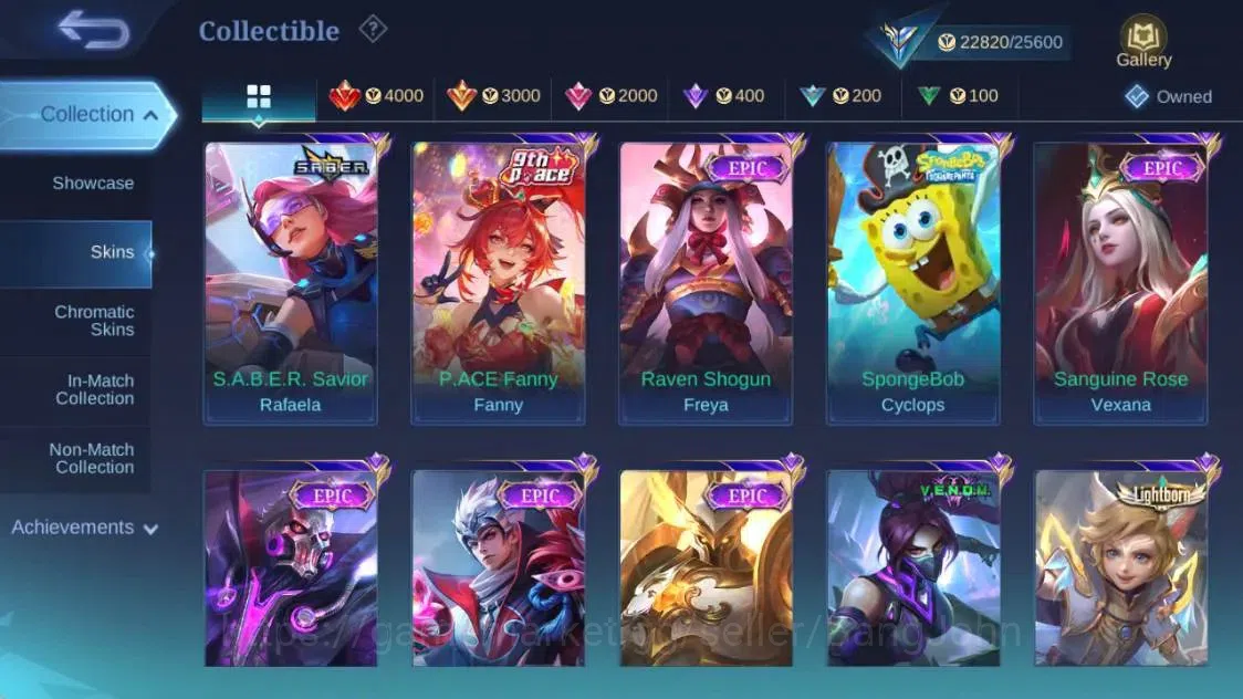 Mobile Legends: Bang Bang Accounts Global|Hero 55|Skin 80|Expert|Collab Fanny Mikasa| image 14
