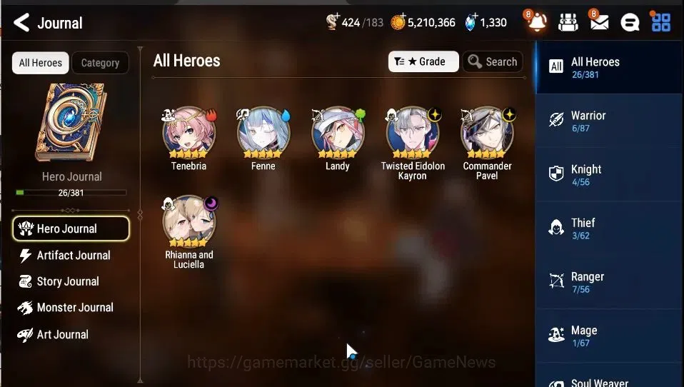 Epic Seven Accounts GLOBAL Unverif|New Era|3 ML(Rhianna&Luciella,C Pav image 4