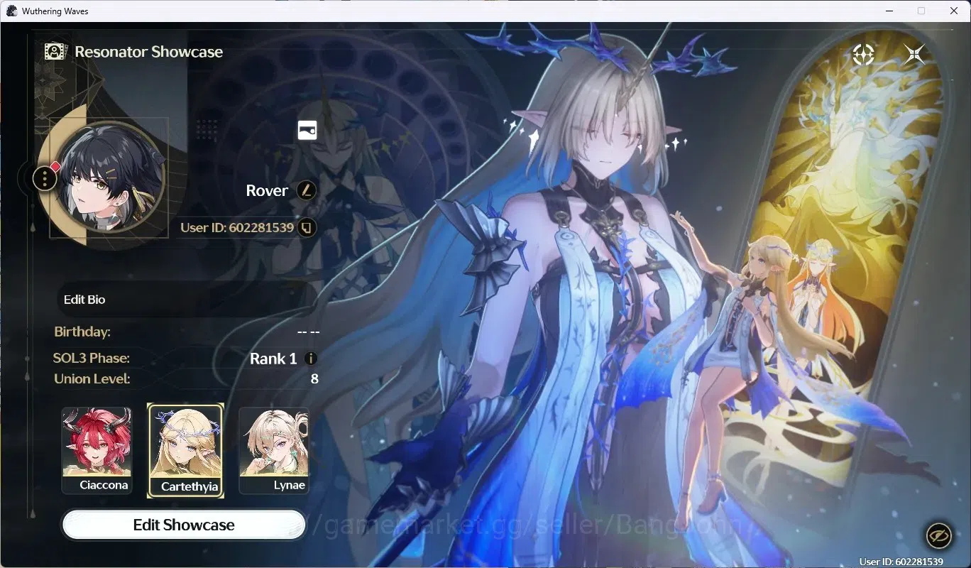 Wuthering Waves Accounts EU |UL 8|Rank 1|Starter|3 Limited Char [Cartethyia image 1