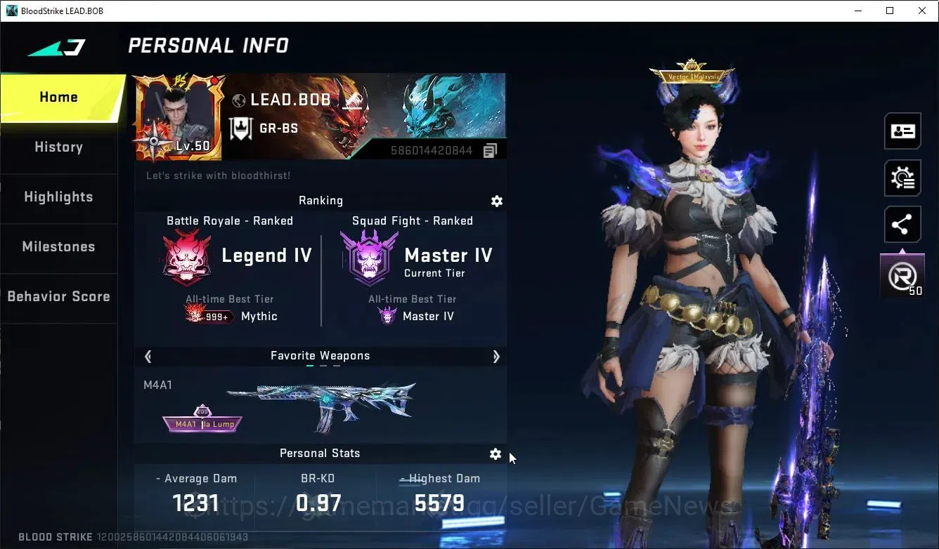 Blood Strike Accounts ASIA|ETERNAL DeAgle+Collab TR MCX,FN200,Jack-Takem image 2
