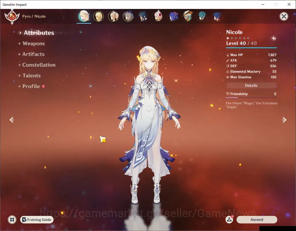 Genshin Impact Accounts ASIA | AR 23 | 1248 Primogem | 1 Limited | Nicole  image 3