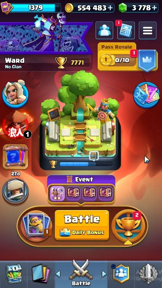 Clash Royale Accounts High-End Lvl 1379|Trophy 7839|Limited Skin|KTL 14|Card 120|8 EVO 7 Champ 20 Legend ,33 Epic,30 Rare,29 1