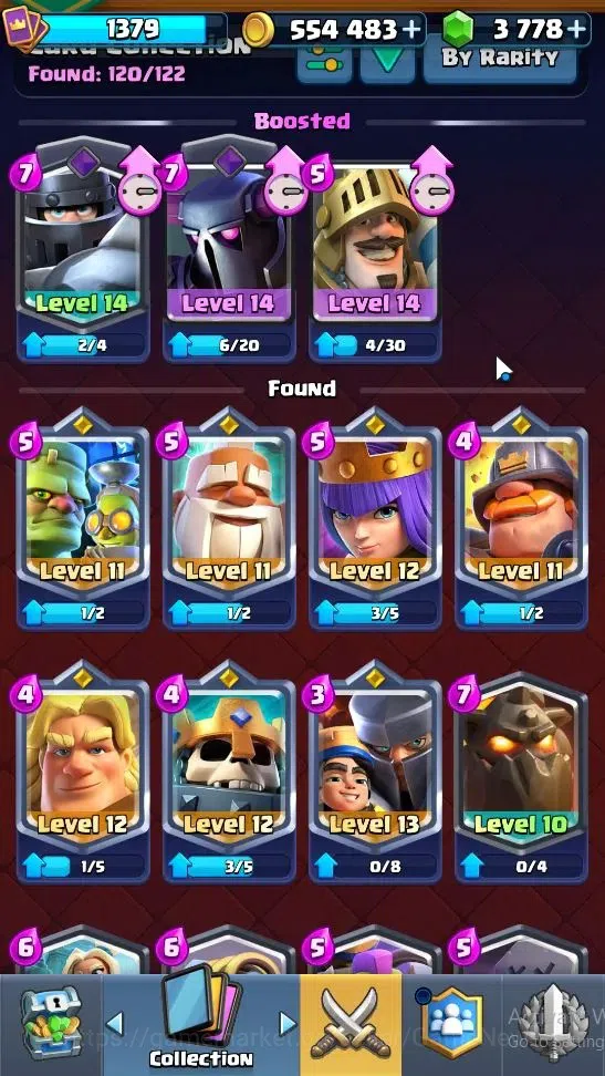 Clash Royale Accounts High-End Lvl 1379|Trophy 7839|Limited Skin|KTL 14|Card 120|8 EVO 7 Champ 20 Legend ,33 Epic,30 Rare,29 13