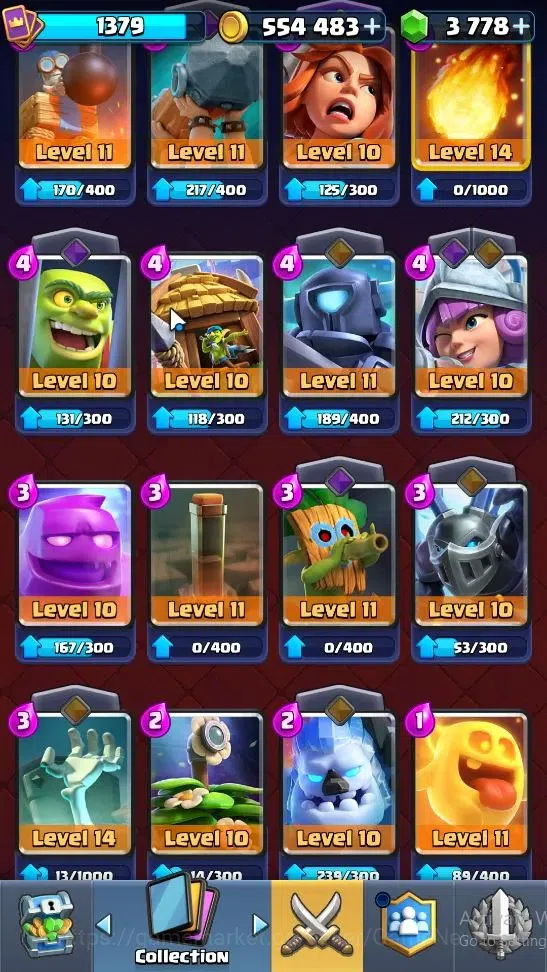 Clash Royale Accounts High-End Lvl 1379|Trophy 7839|Limited Skin|KTL 14|Card 120|8 EVO 7 Champ 20 Legend ,33 Epic,30 Rare,29 18