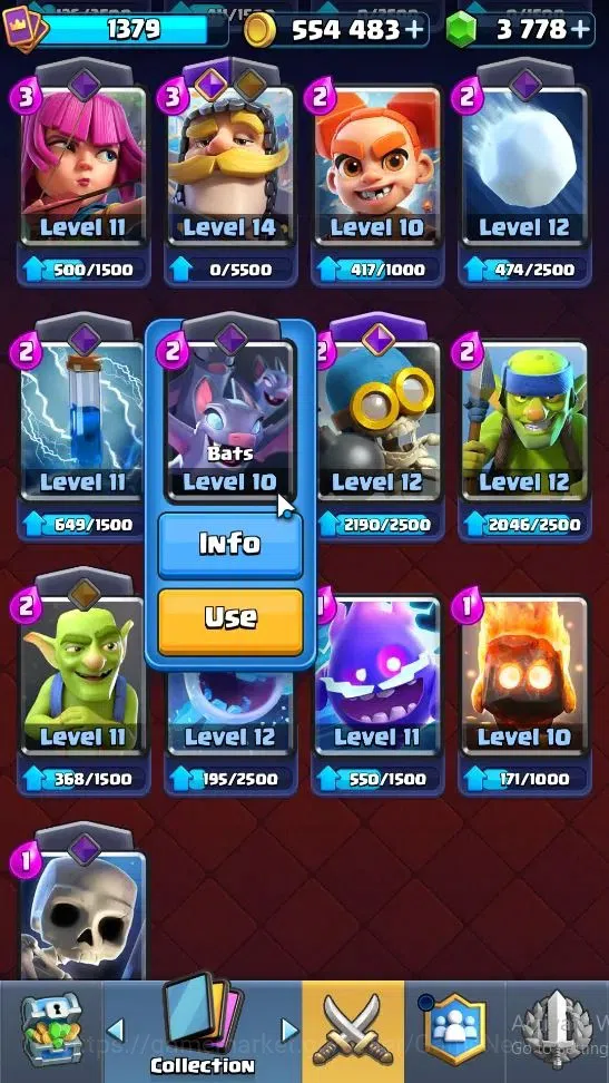 Clash Royale Accounts High-End Lvl 1379|Trophy 7839|Limited Skin|KTL 14|Card 120|8 EVO 7 Champ 20 Legend ,33 Epic,30 Rare,29 20