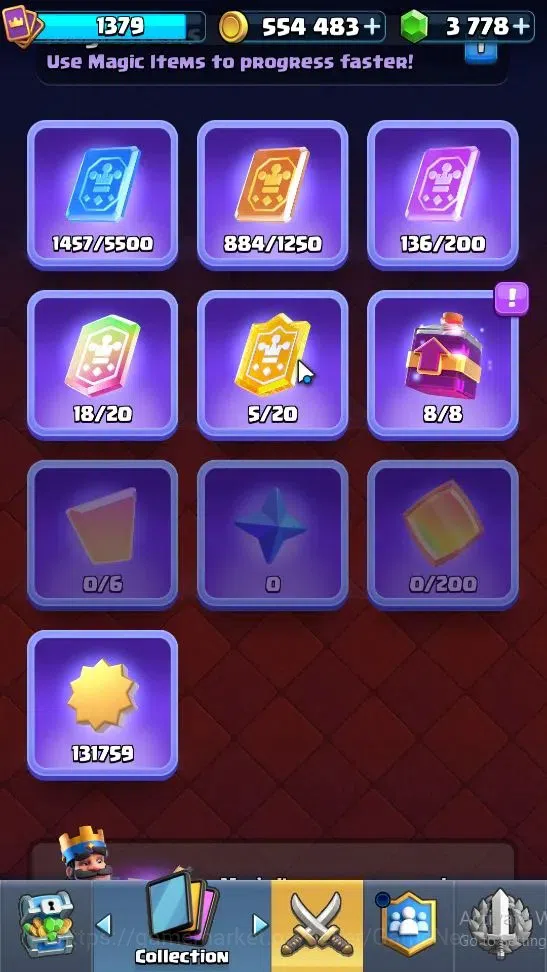 Clash Royale Accounts High-End Lvl 1379|Trophy 7839|Limited Skin|KTL 14|Card 120|8 EVO 7 Champ 20 Legend ,33 Epic,30 Rare,29 6