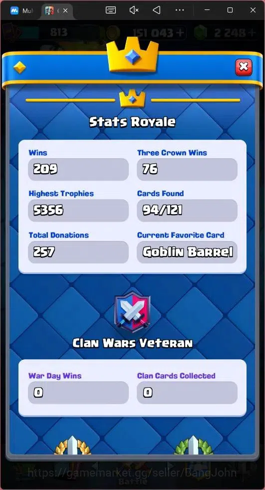 Clash Royale Accounts Mobile |KTL 11|Trophy 5323|Card 94/121|5 EVO|13 Em image 13