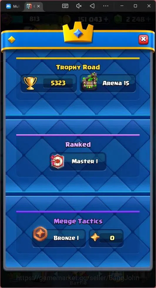 Clash Royale Accounts Mobile |KTL 11|Trophy 5323|Card 94/121|5 EVO|13 Em image 14