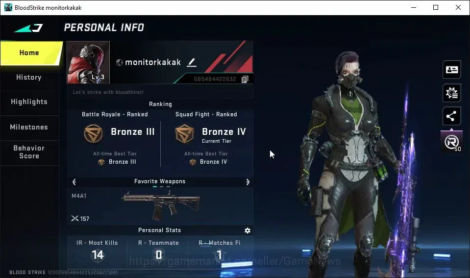 Blood Strike Accounts ASIA|Fresh Starter|ULTRA M700-Iridian Lv2|Legendar image 2