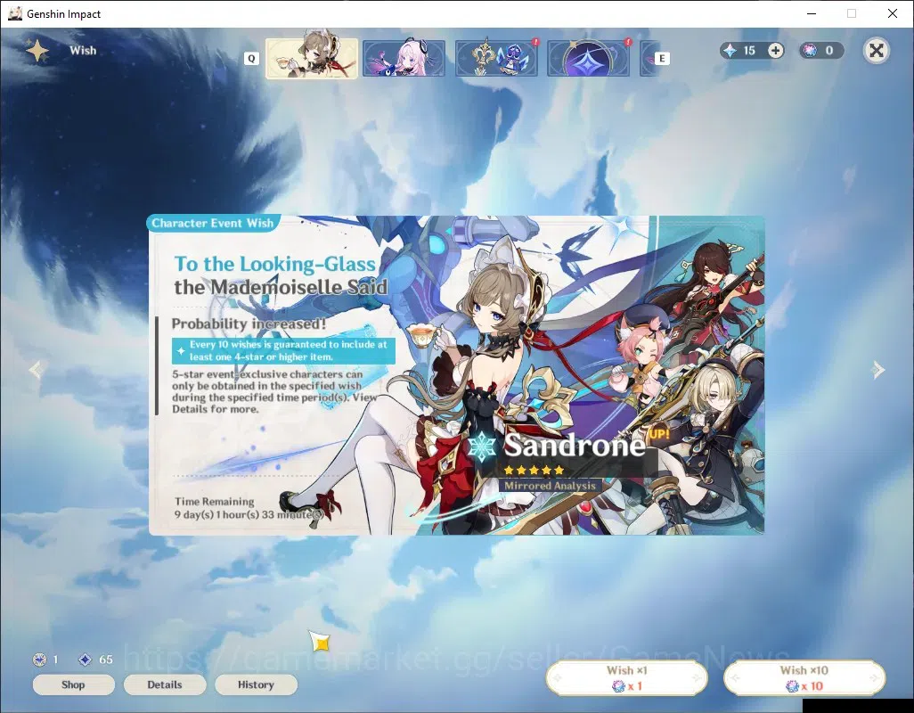 Genshin Impact Accounts Others ASIA|AR 56|7 Limited + 2 (*5 Weap)|Arlec,Xilonen,Kazuha,Childe,Klee,Clorinde,Chiori|Reunion 10