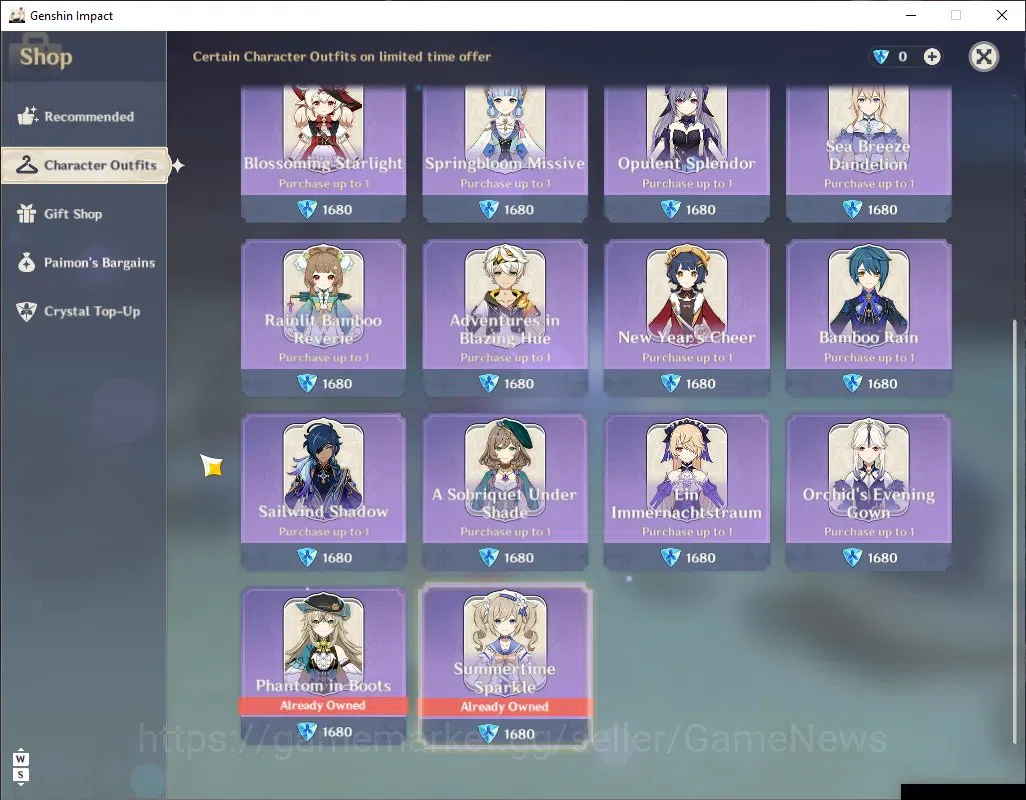 Genshin Impact Accounts Others ASIA|AR 56|7 Limited + 2 (*5 Weap)|Arlec,Xilonen,Kazuha,Childe,Klee,Clorinde,Chiori|Reunion 13
