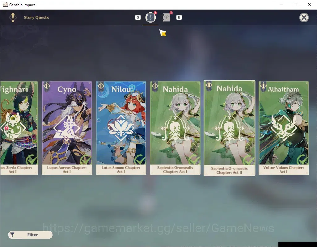 Genshin Impact Accounts Others ASIA|AR 56|7 Limited + 2 (*5 Weap)|Arlec,Xilonen,Kazuha,Childe,Klee,Clorinde,Chiori|Reunion 19
