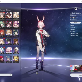Honkai Star Rail Accounts Others Asia|TL 46|6 Limited|Evanescia,Pearl,Archer,Huohuo,Sparkle,Fu Xuan + 3 Standard|Male