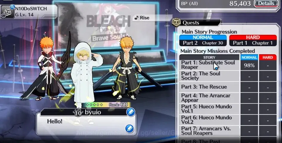 Bleach: Brave Souls Accounts [GLOBAL]20K Orb|7th Anniv Ichigo,8th Anniv Ichigo, image 4