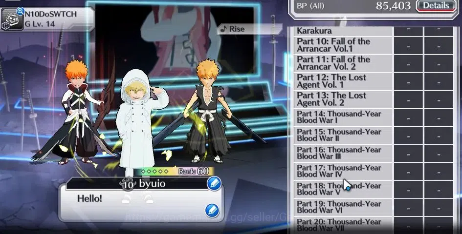 Bleach: Brave Souls Accounts [GLOBAL]20K Orb|7th Anniv Ichigo,8th Anniv Ichigo, image 5